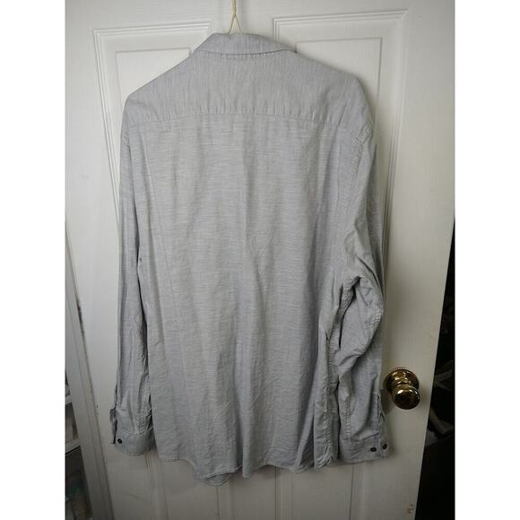 Banana Republic Men's XXL Shirt Long Sleeve Grey Collared Button Pocket Dress... - Picture 9 of 9